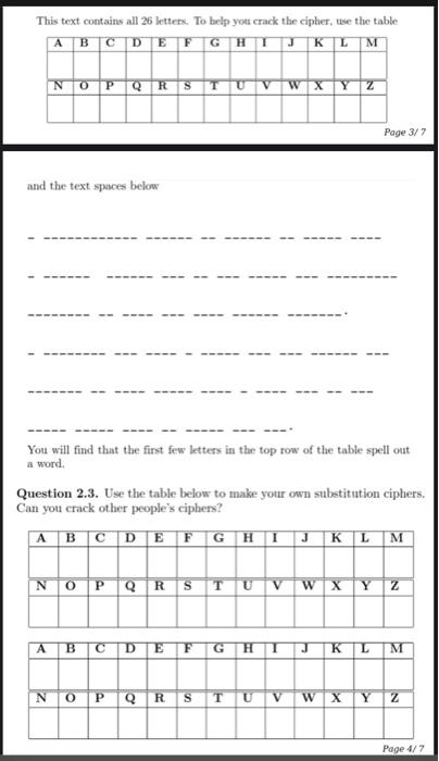 Solved 2 Substitution Cipher To use a substitution cipher we | Chegg.com