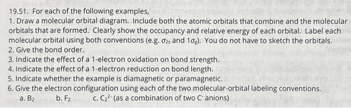 Solved 19.51. For each of the following examples, 1. Draw a | Chegg.com