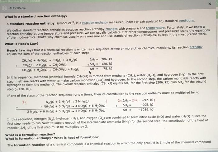Solved Using the table of standard formation enthalpies that | Chegg.com