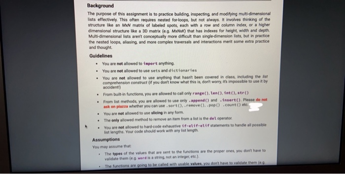Solved Background The purpose of this assignment is to | Chegg.com