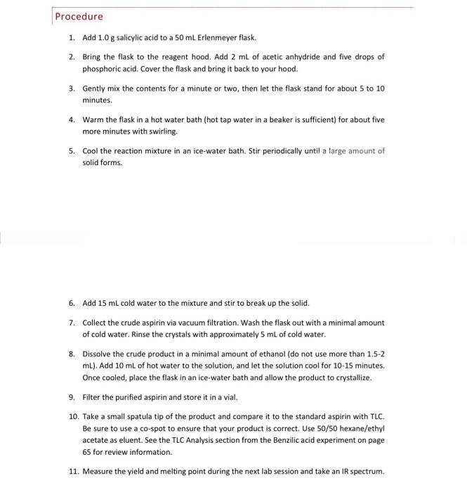 esterification experiment questions and answers