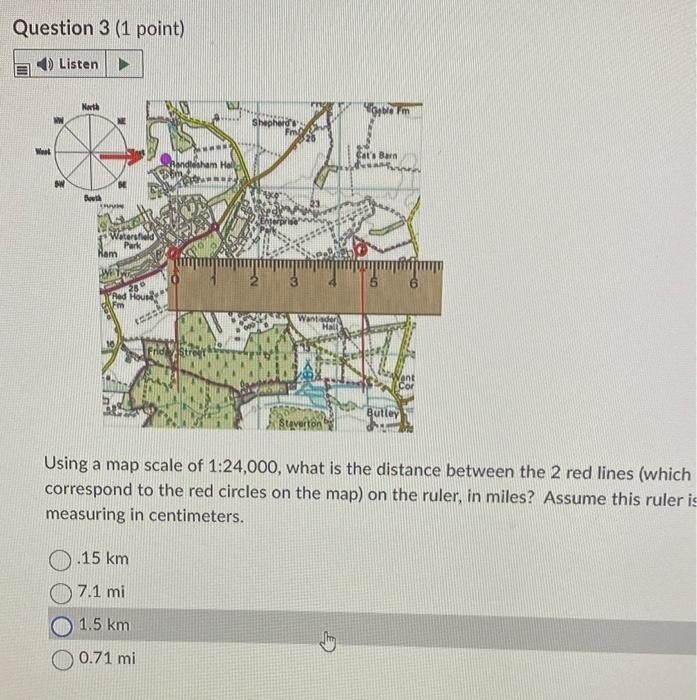 RULER / Measurement Problem - what's the distance between the 2 points? 