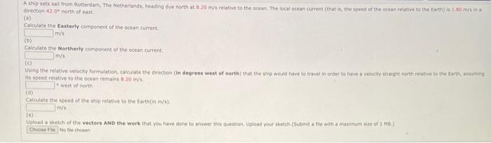 Solved cirection 42.0∗ north of east: (a) Catculate the | Chegg.com