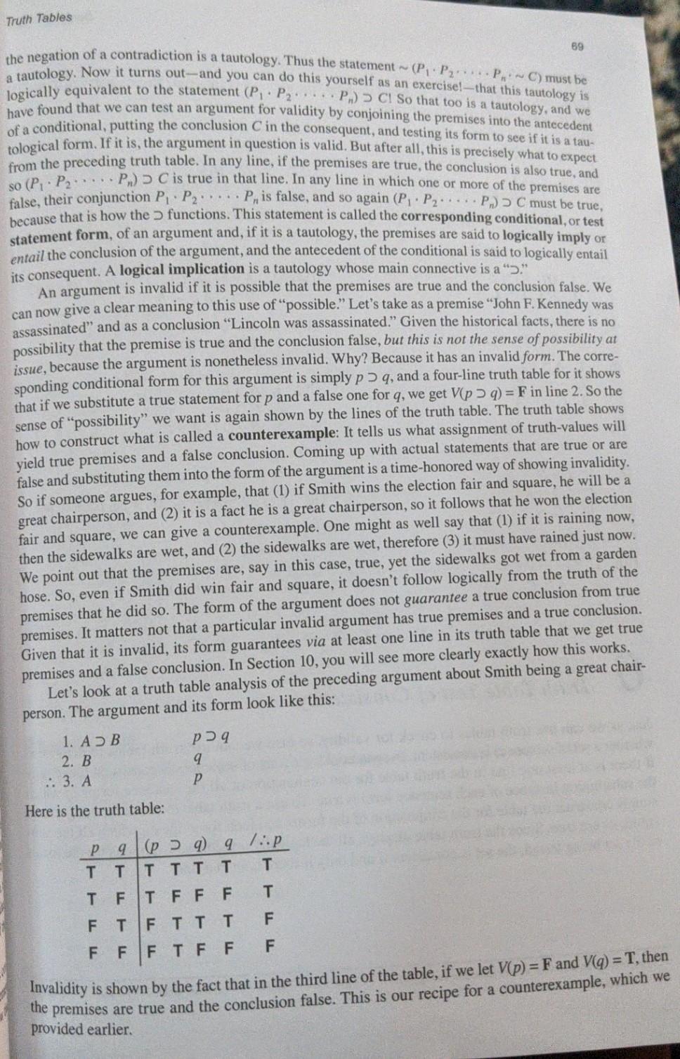 Solved tertia Exercise 3-8 Use a truth table to determine | Chegg.com