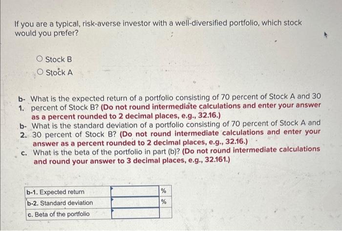 Solved There are two stocks in the market, Stock A and Stock | Chegg.com