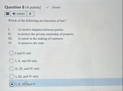 Solved Question 8 (4 ﻿points)Saved Which of the following | Chegg.com