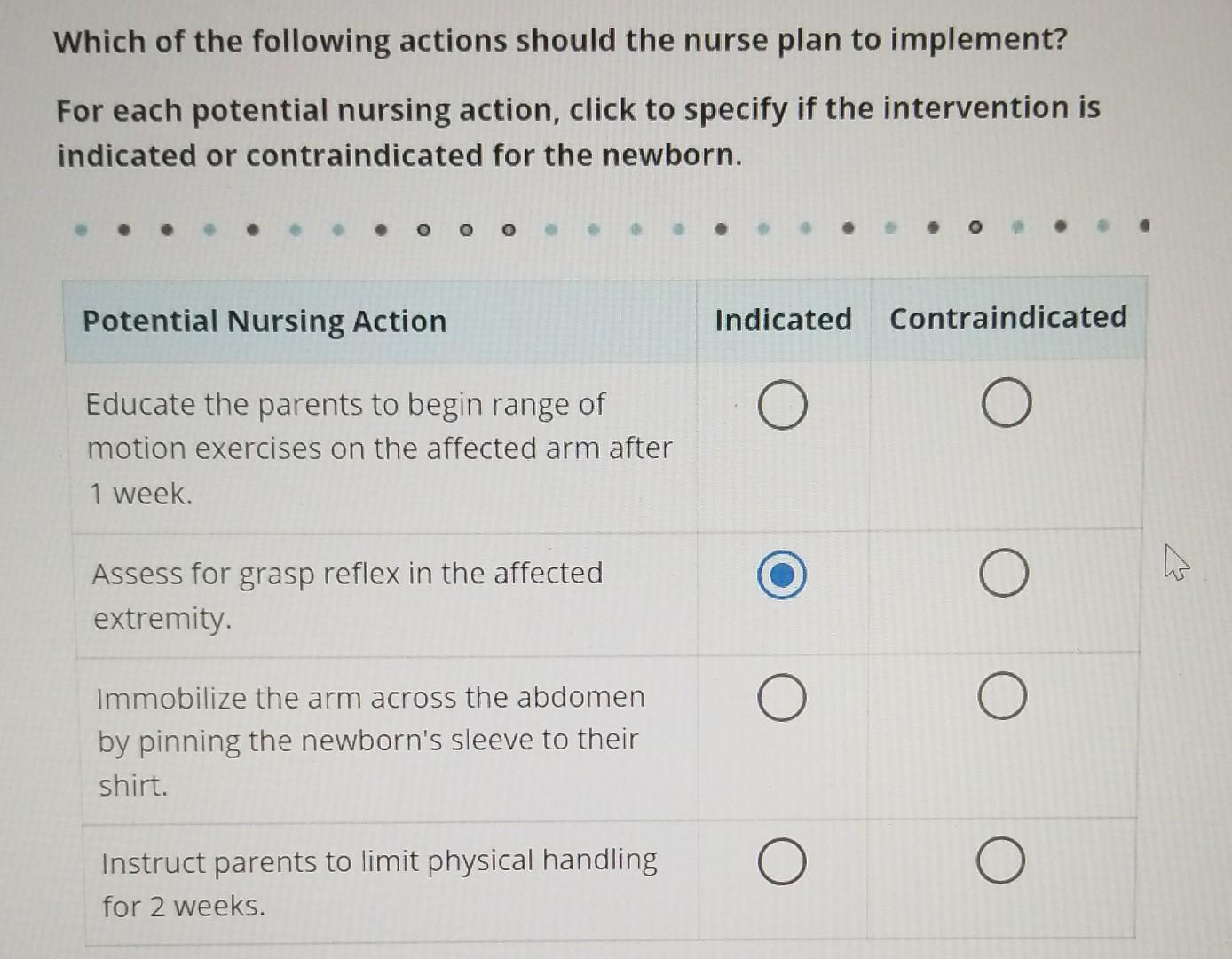 Solved A Nurse Is Caring For A Newborn. Exhibilmy Medical | Chegg.com