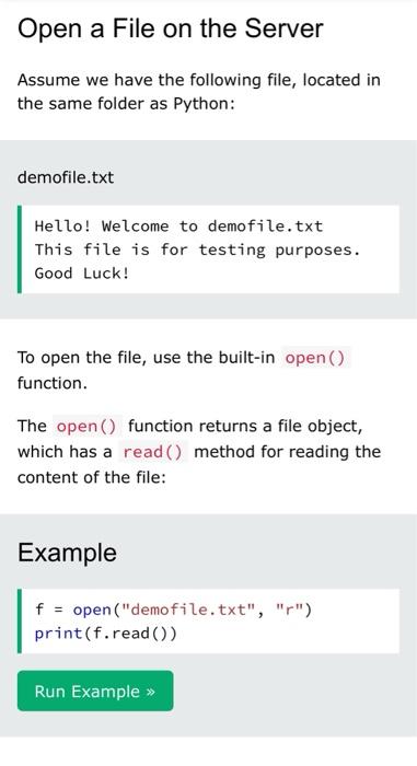 Solved Read up on how to open and close a file in python. | Chegg.com