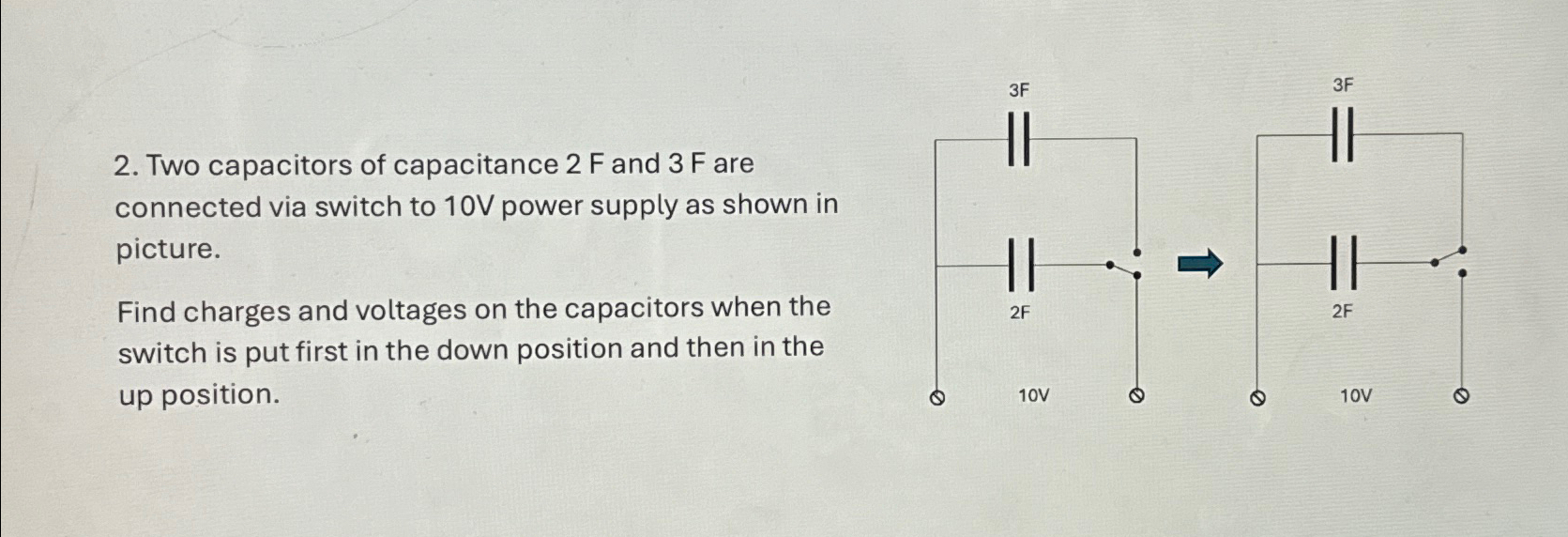 Solved Two capacitors of capacitance 2F ﻿and 3F ﻿are | Chegg.com