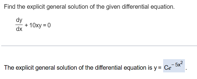 Solved The explicit general solution of ﻿the differential | Chegg.com