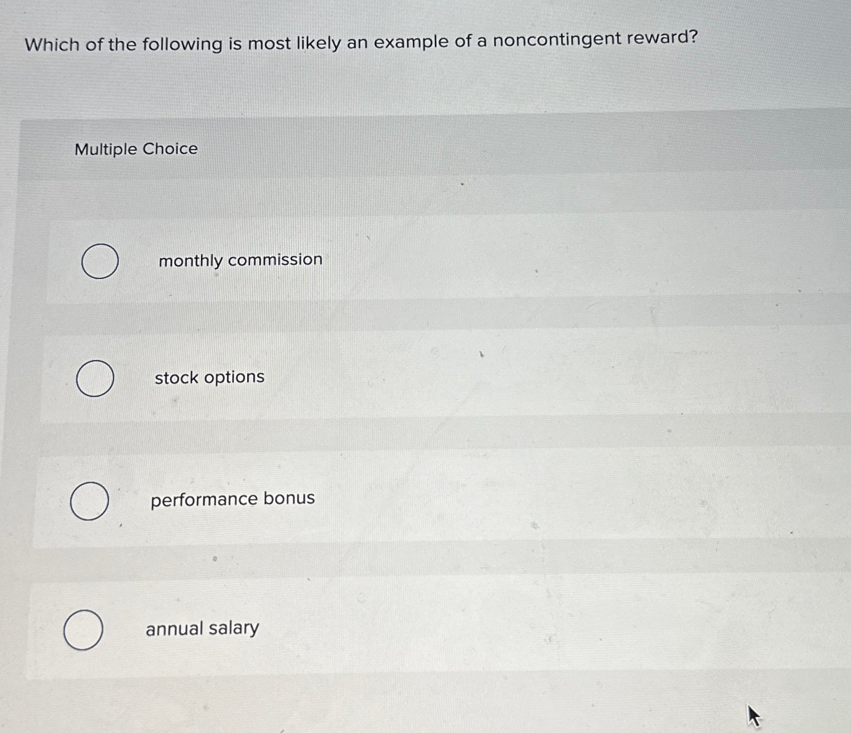 Solved Which of the following is most likely an example of a | Chegg.com