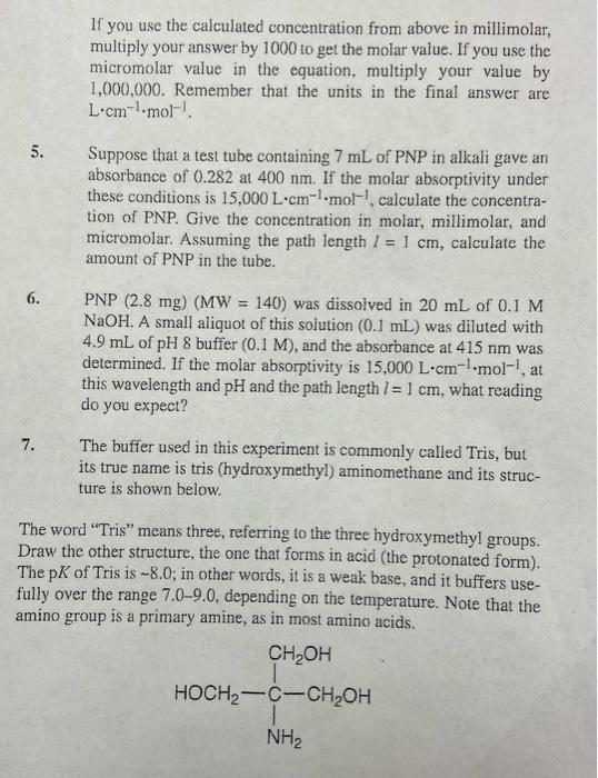 QUESTIONS How Many Micromoles Of PNP Were Placed Into Chegg
