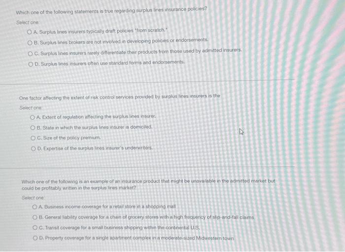 Solved Which one of the following statements is true | Chegg.com
