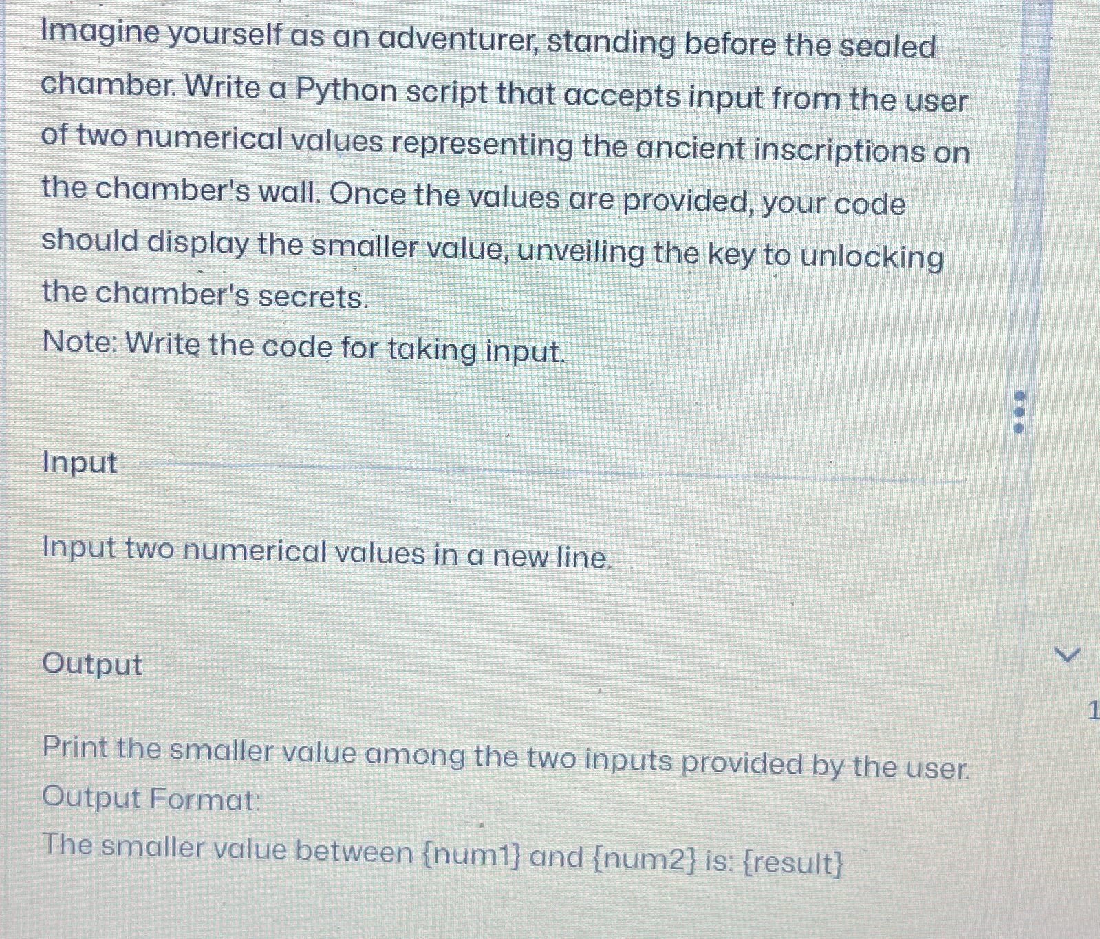 Solved Imagine yourself as an adventurer, standing before | Chegg.com