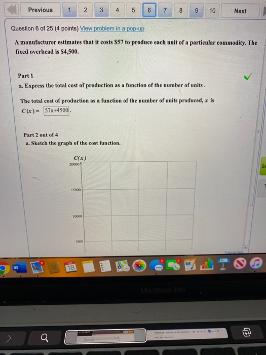 Solved Previous 2 3 4 5 6 7 8 9 10 Next Question 6 of 25 (4 | Chegg.com