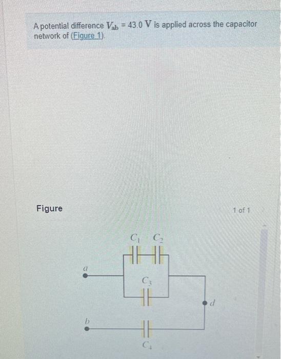 Solved A Potential Difference Vab=43.0 V Is Applied Across | Chegg.com