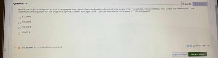 Solved Question 10 10 points You are the project manager for | Chegg.com