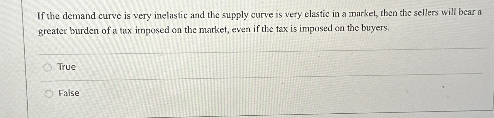 Solved If the demand curve is very inelastic and the supply | Chegg.com