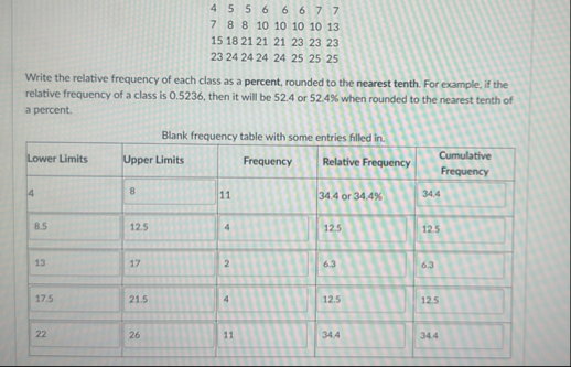 Solved \table[[4,5,5,6,6,6,7,7],[7,8,8,10,10,10,10,13],[15,1 | Chegg.com