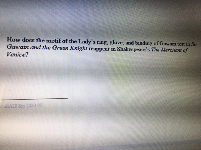 sir gawain and the green knight test questions