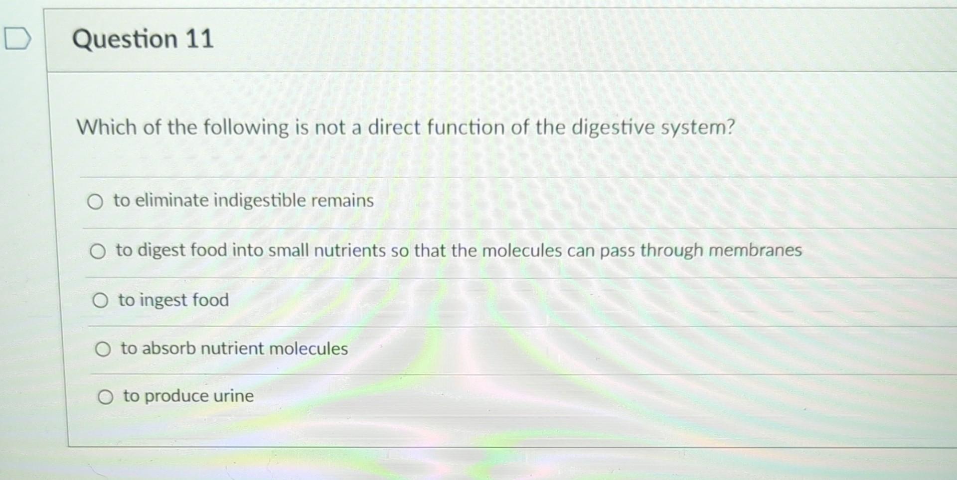 Solved Which of the following is not a direct function of | Chegg.com
