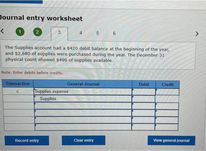 solved-journal-entry-worksheet-the-supplies-chegg