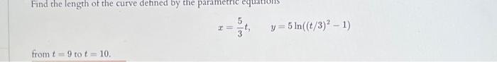 find the length of the curve defined by