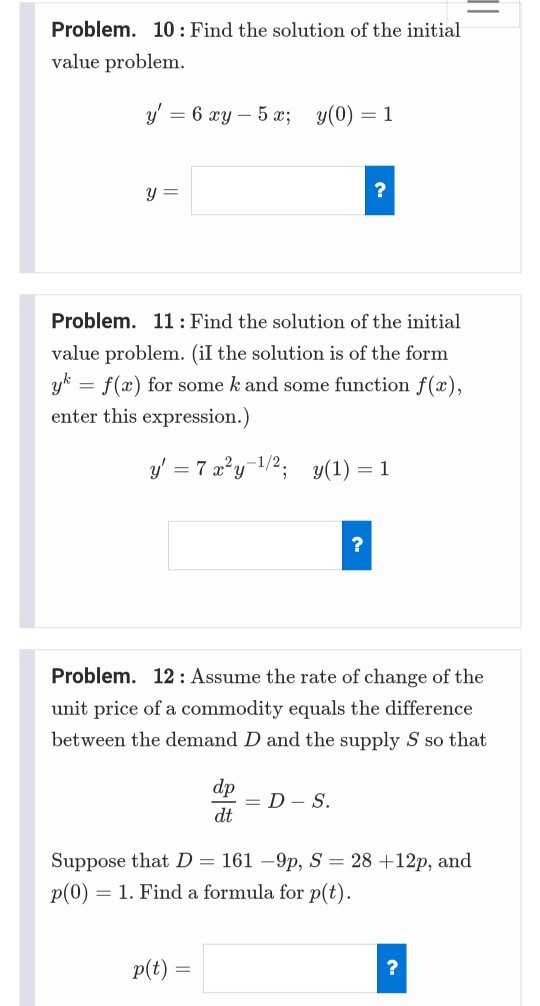 Problem 10 Find The Solution Of The Initial Value Chegg Com