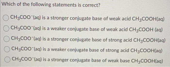 Solved Which of the following statements is correct? | Chegg.com ...