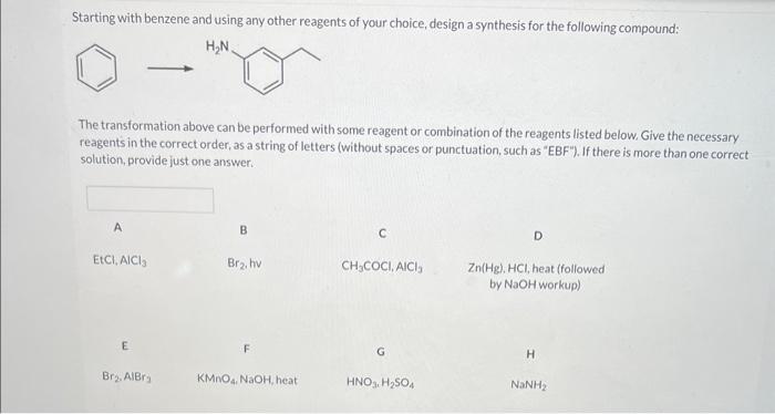 Solved Identify the reagents necessary to accomplish the | Chegg.com