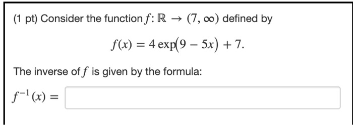 Solved (1 Pt) Consider The Function F: R → R Defined By F(x) | Chegg.com