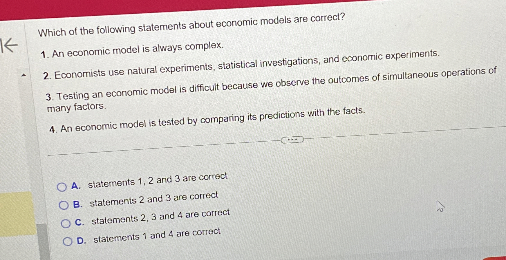 Solved Which of the following statements about economic | Chegg.com