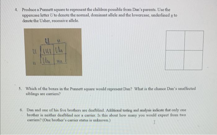 Solved Produce a Punnett square to represent the children | Chegg.com