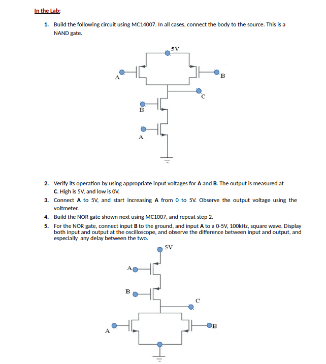 Solved . ﻿Simulate both gates in Multisim, and confirm their | Chegg.com