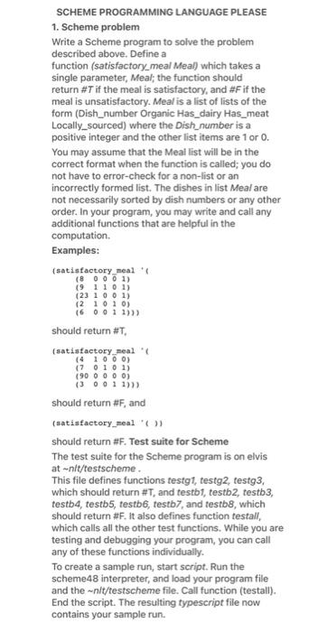 Solved scheme programming language only please. answer only | Chegg.com