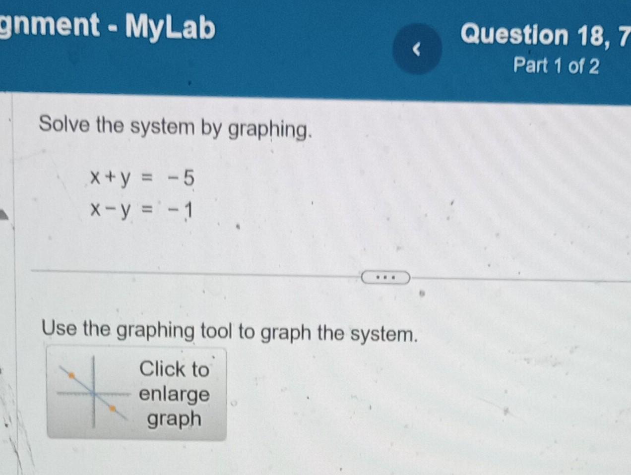 Solved solve the system by graphing x y 5x y 1 use the chegg