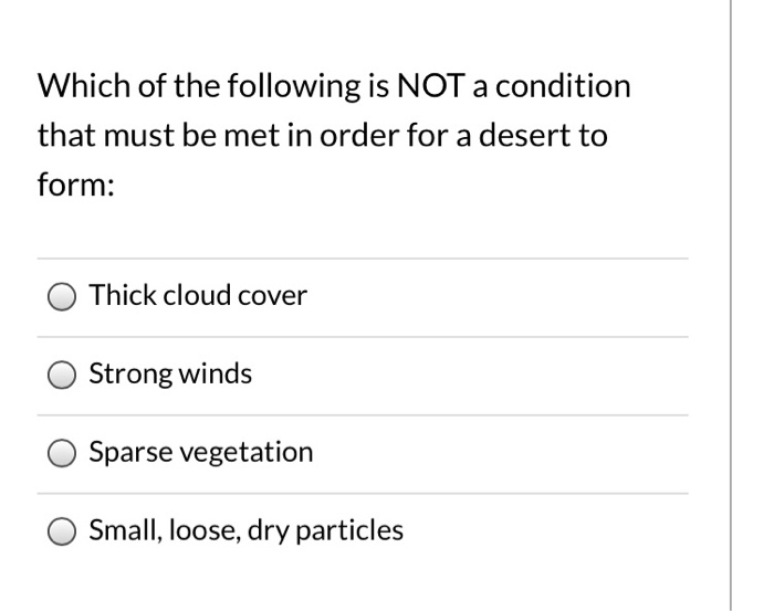 Solved Polar deserts form from? Loss of moisture in a | Chegg.com