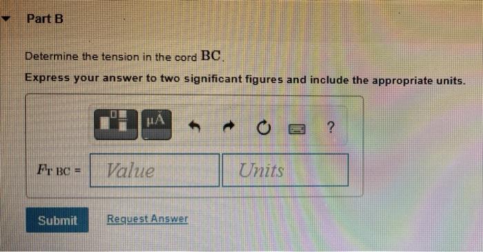 Solved Find the tension in the two cords shown in (Figure | Chegg.com