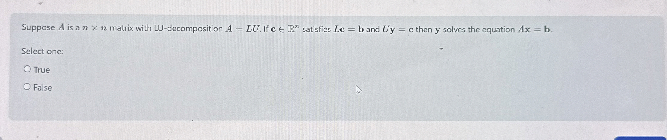 Solved Suppose A ﻿is a n×n ﻿matrix with LU-decomposition | Chegg.com