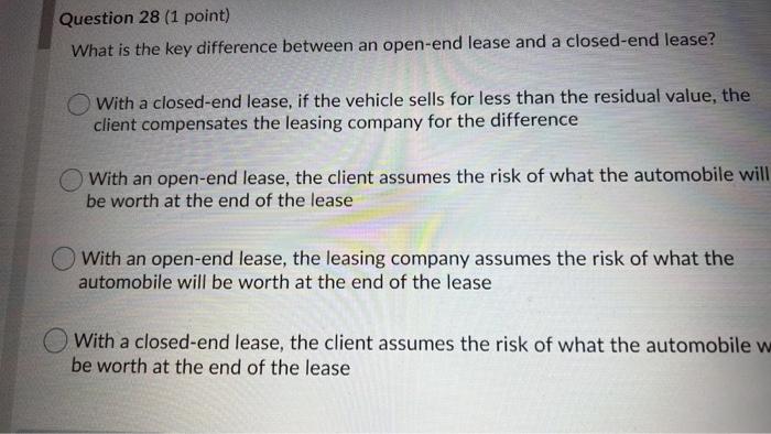 Solved Question 28 1 point What is the key difference Chegg