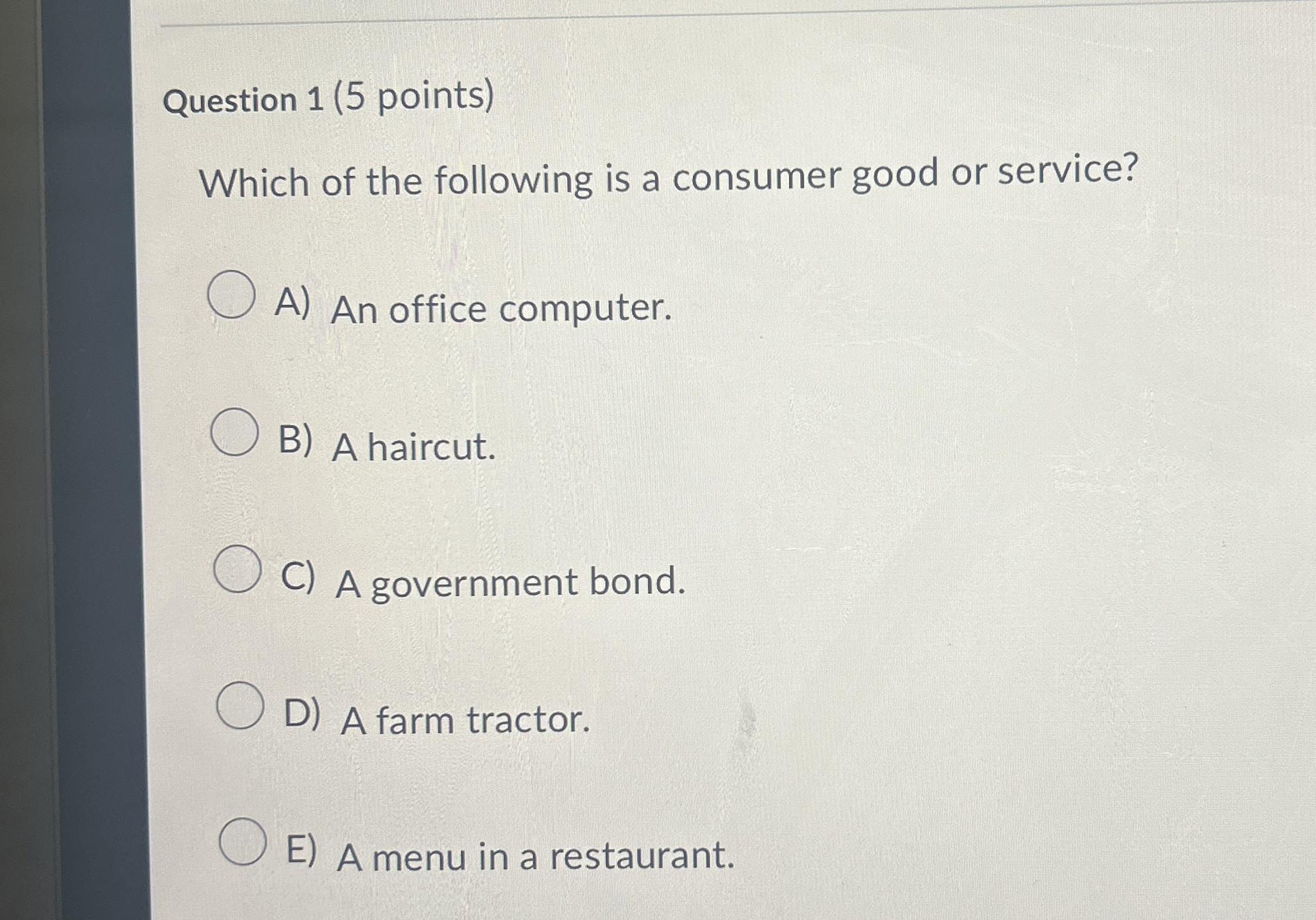Solved How to solve Question 1 (5 ﻿points)Which of the | Chegg.com