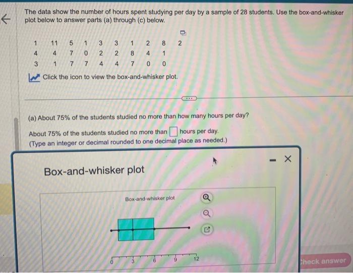 Solved Use the box-and-whisker plot to identify the | Chegg.com