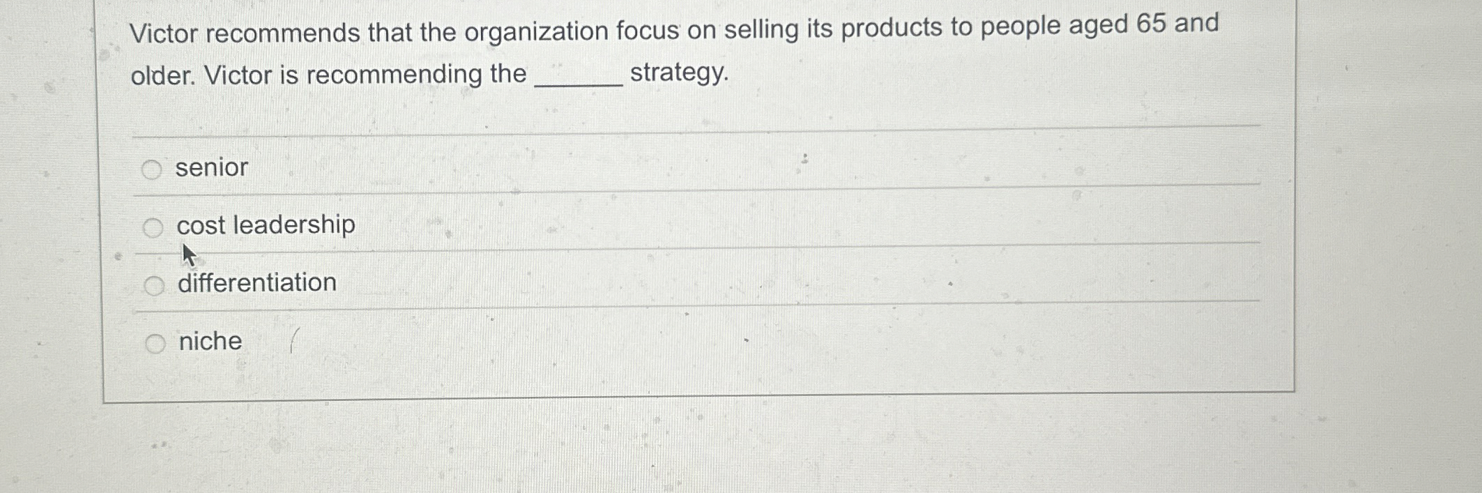 Solved Victor recommends that the organization focus on | Chegg.com