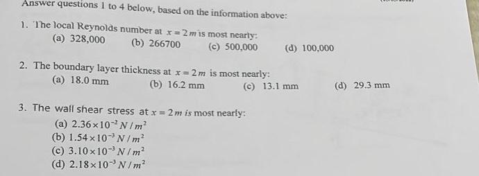 Solved 18. Air flows over a flat plate where the velocity u | Chegg.com