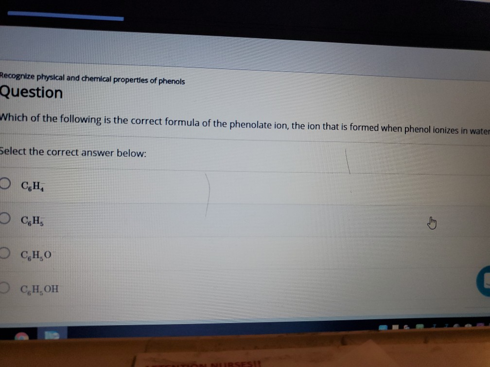 Solved Recognize physical and chemical properties of phenols