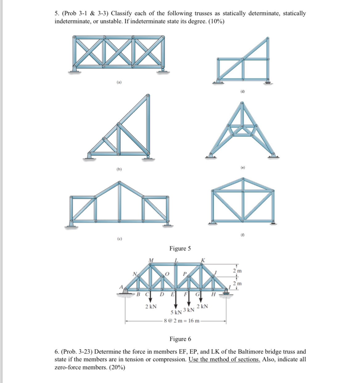 Solved (Prob 3-1 ﻿& 3-3) ﻿Classify each of the following | Chegg.com