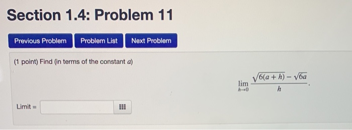 Solved Section 1.4: Problem 11 Previous Problem Problem List | Chegg.com