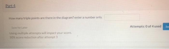 How many triple points are there in the diagram? enter a number only.
Attempts: 0 of 4 used
Sove for Later
Using multiple att