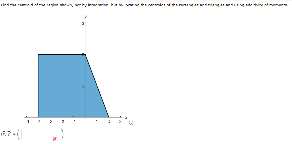 Solved Find the centroid of the region shown, not by | Chegg.com