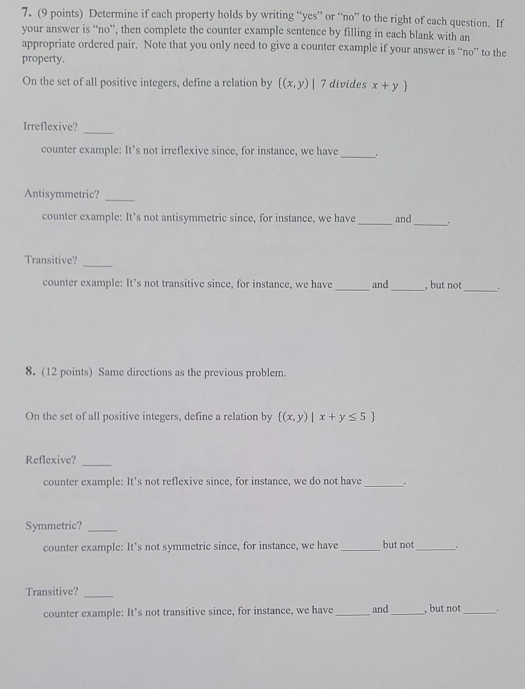 solved-7-9-points-determine-if-each-property-holds-by-chegg